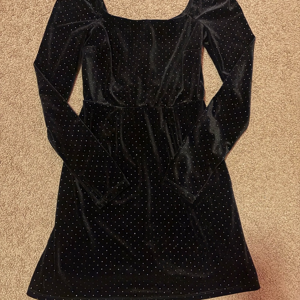 Elegant Black Velvet Dress